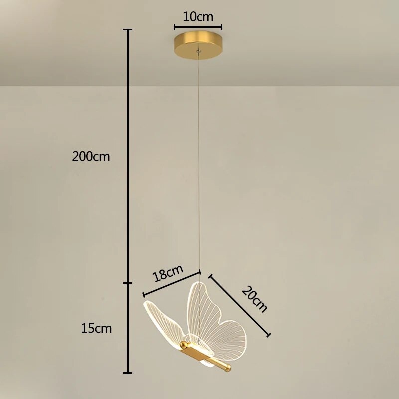 Pendant Light Modern Butterfly LED Wall Fixture