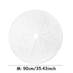 White Faux Fur Christmas Tree Skirt – Elegant Plush Carpet for Holiday Décor & New Year Charm
