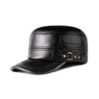 New winter hat for men with lambskin ear protection flat visor