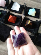 Crystal chiseled pyramid