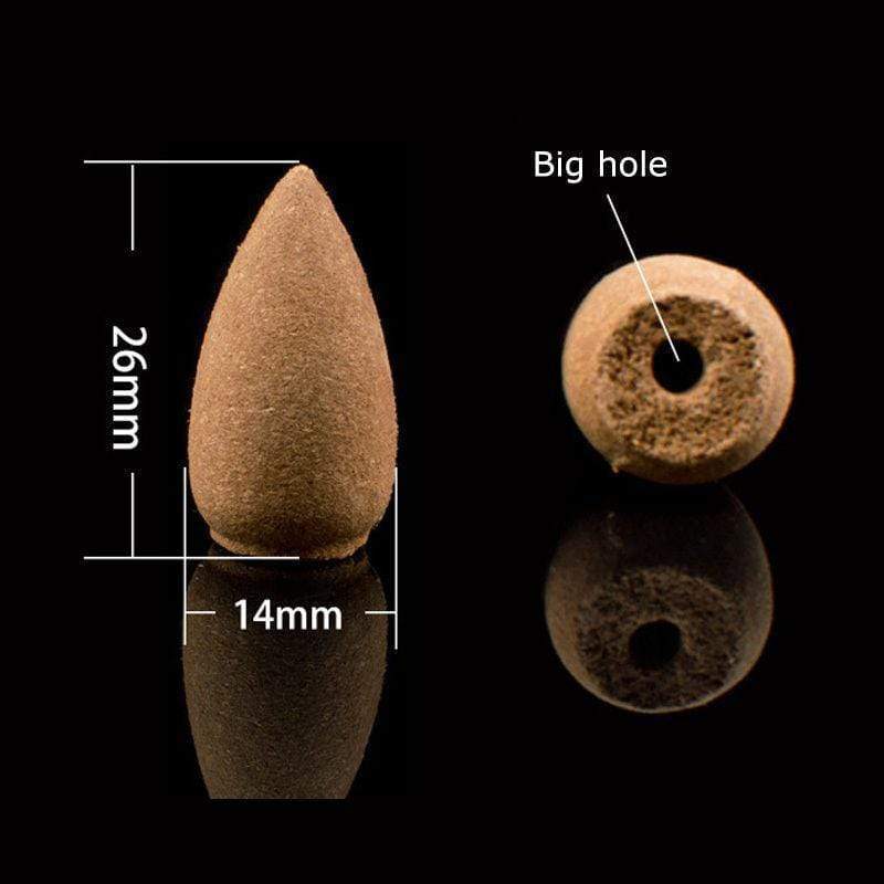 Smoking Man Backflow Incense Cones Glass Bottle 60 Pieces