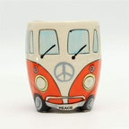GroovyCup Camperbus Mug – Retro Ceramic Coffee Mug 330ml