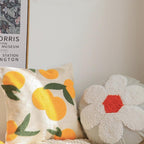 Orange Embroidery Pillowcase