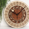 Zodiac Signs Wooden Wall Clock