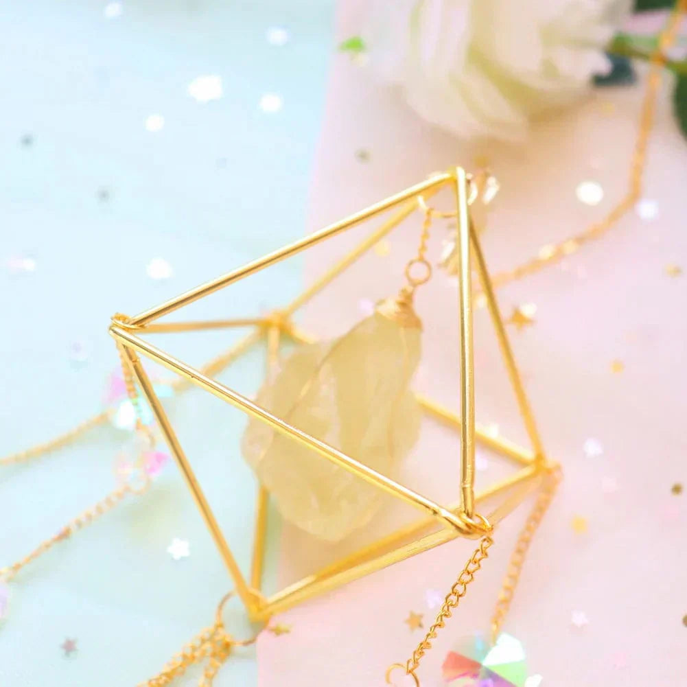 AuraBloom Crystal Sun Catcher | Healing Crystal | Feng Shui Decoration | Positive Energy for Home