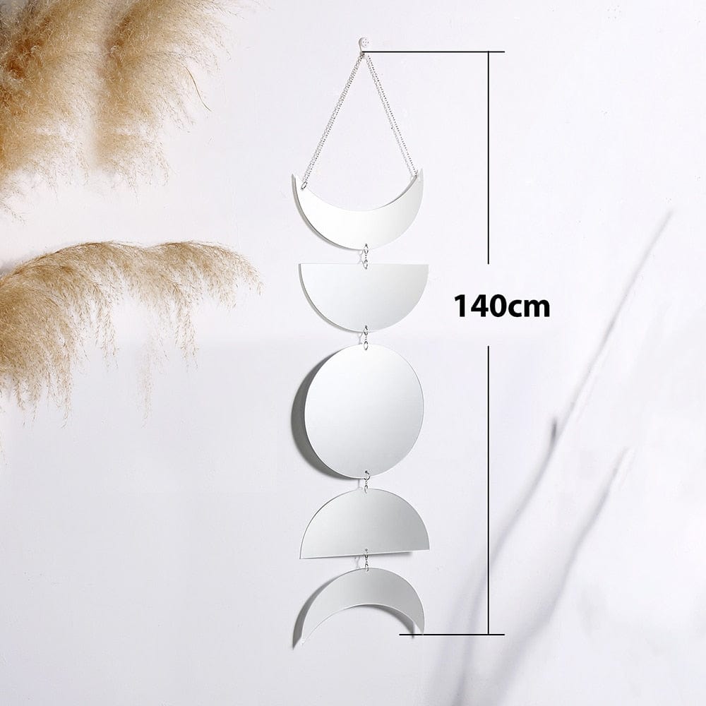 Moon phases mirror wall hanging