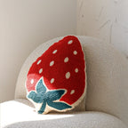 Mushroom, Pear and Strawberry Cushion