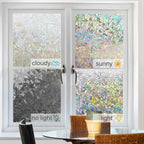 Colorful window film with a three-dimensional rainbow