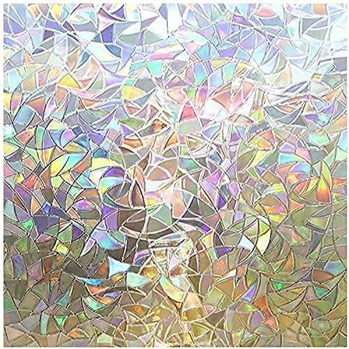 Colorful window film with a three-dimensional rainbow