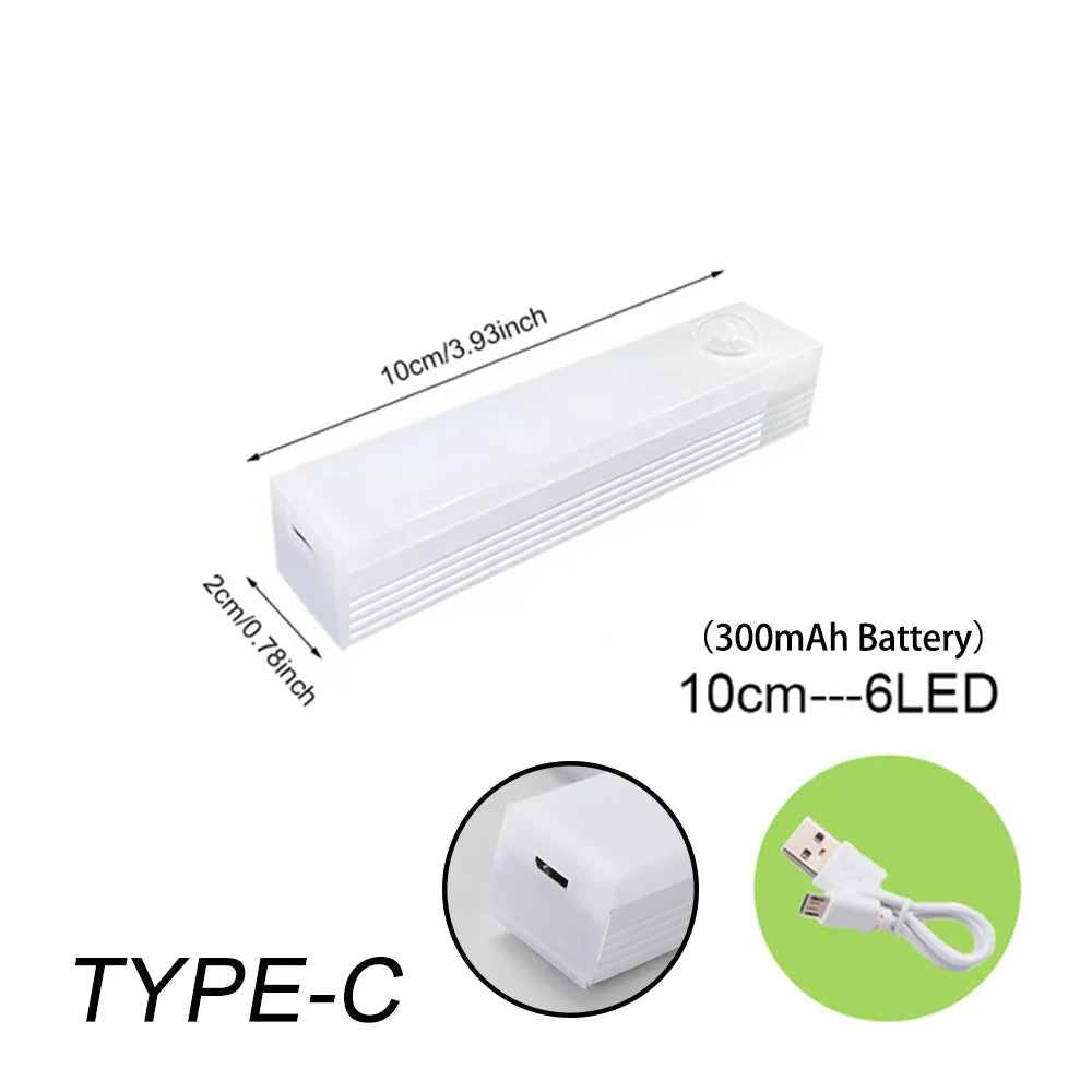 WIRELESS LED NIGHT LIGHT WITH MOTION SENSOR AND RECHARGEABLE BATTERY