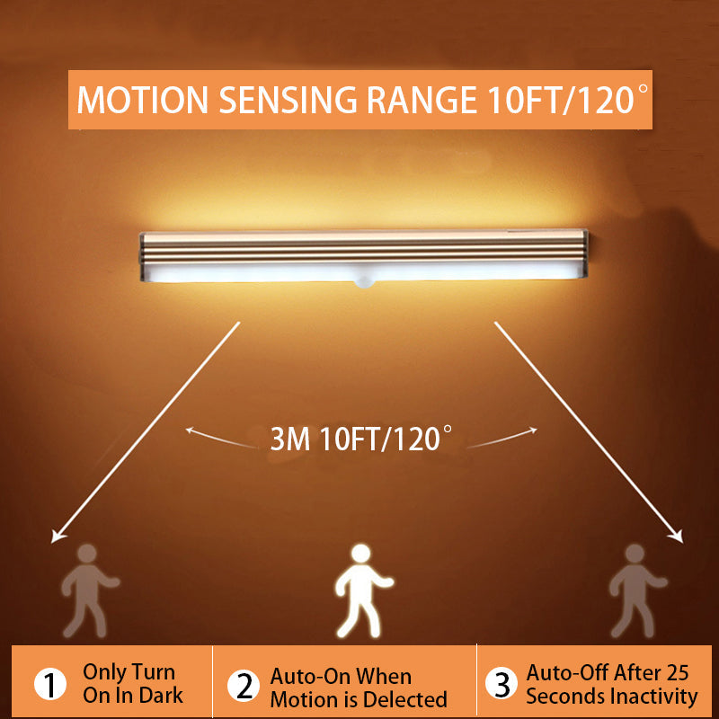 WIRELESS LED NIGHT LIGHT WITH MOTION SENSOR AND RECHARGEABLE BATTERY
