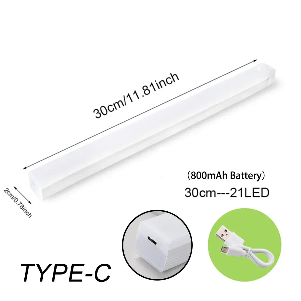 WIRELESS LED NIGHT LIGHT WITH MOTION SENSOR AND RECHARGEABLE BATTERY