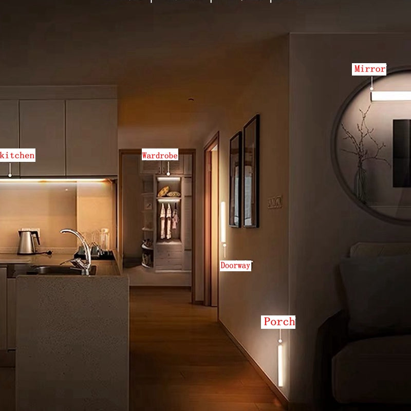 WIRELESS LED NIGHT LIGHT WITH MOTION SENSOR AND RECHARGEABLE BATTERY