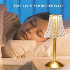 Wireless Table Lamp with Crystal Decor and Dimmable Lighting - GlamLight