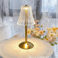 Wireless Table Lamp with Crystal Decor and Dimmable Lighting - GlamLight
