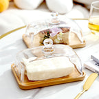 Wood and Glass Butter Holder - ButterElegance