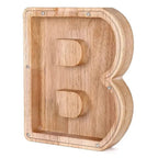 Wooden Alphabet Letters 'Initial' Piggy Bank