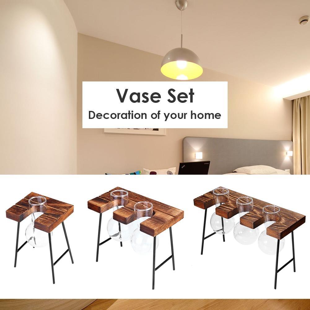 Wood frame vase decorations