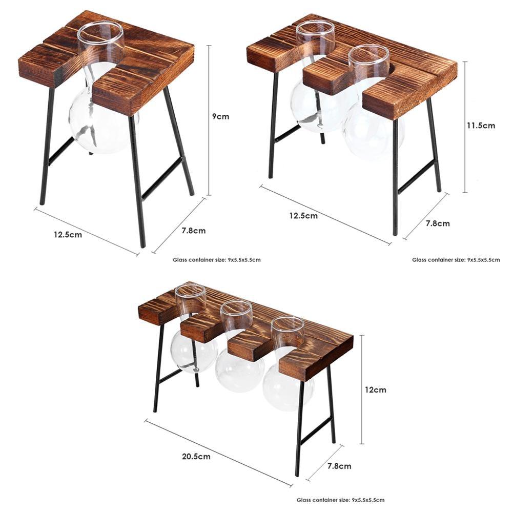 Wood frame vase decorations