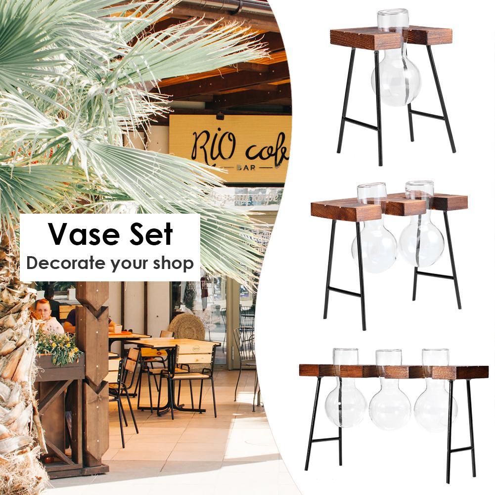 Wood frame vase decorations
