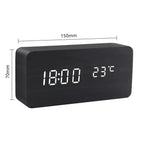 Wooden LED Clock with Voice Control - EcoClock