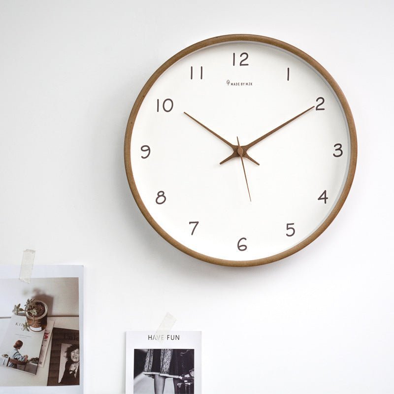 WOODHAVEN – Solid Wood 10-Inch Silent Analogue Wall Clock