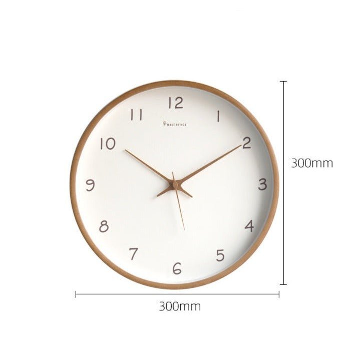 WOODHAVEN – Solid Wood 10-Inch Silent Analogue Wall Clock