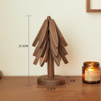 Noble tree coasters in wood look