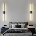 Industrial Minimalist Long LED Iron Wall Lights for Contemporary Living Room Décor and Stylish Illumination