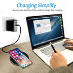 30W Fast Wireless Charging Pad | Premium USB C Charging Cable MagSafe Charger for Apple iPhone, Samsung & Android - Fast Wireless Charging Pad