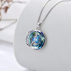 Lunara | 18K Gold Plated Birthstone Necklace Moonstar Design