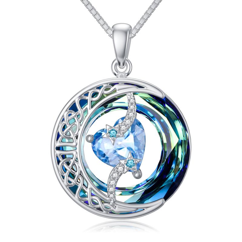 Lunara | 18K Gold Plated Birthstone Necklace Moonstar Design
