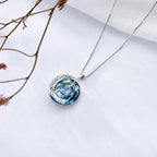 Lunara | 18K Gold Plated Birthstone Necklace Moonstar Design