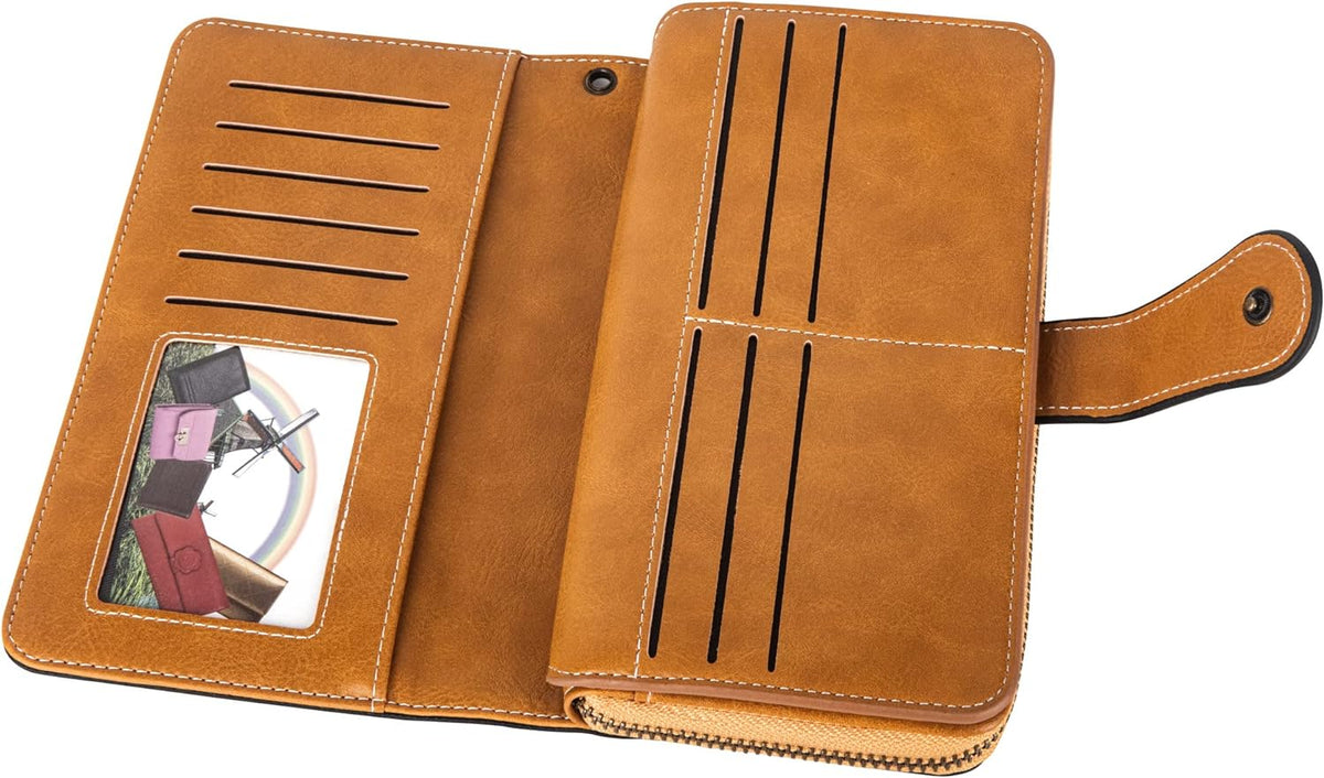Stylish Leather Wallet with Wristband