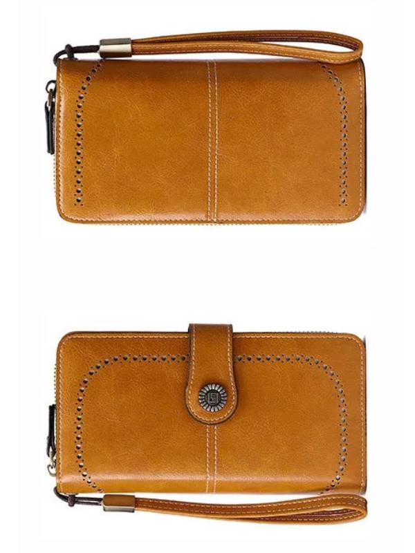 Stylish Leather Wallet with Wristband