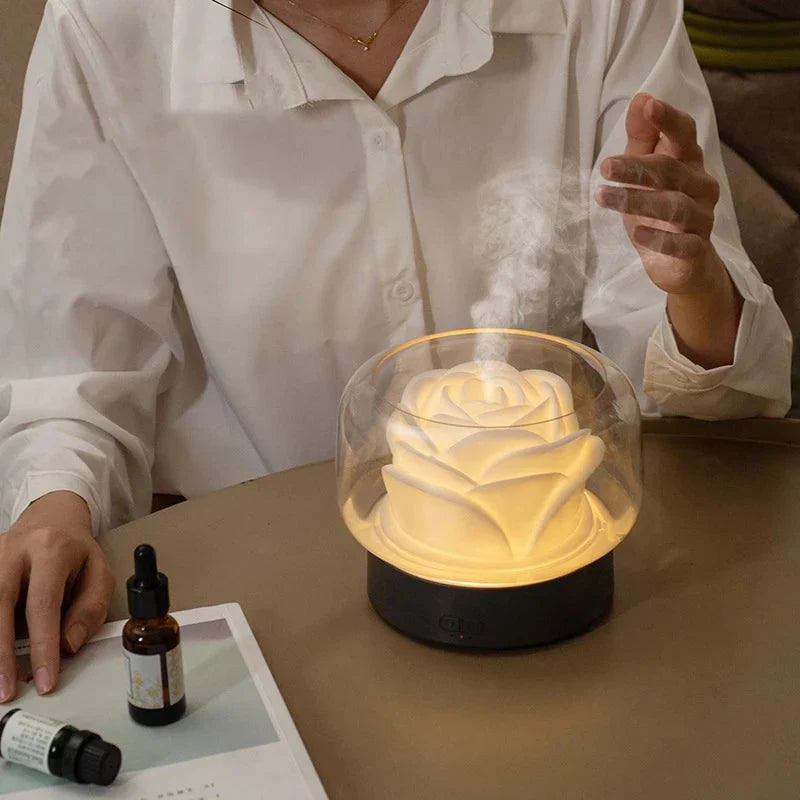 Aromatherapy Air Humidifier – Elegant Ultrasonic Diffuser with LED & Essential Oil Function