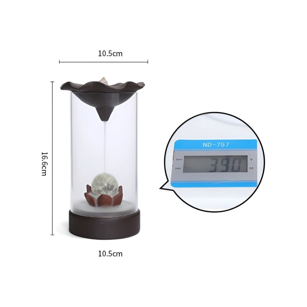 Elegant incense burner with backdraft for a calm and relaxed atmosphere