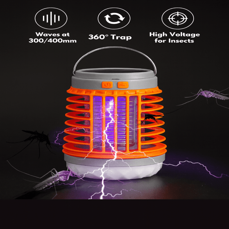 ZAPPERLANTERN – 2-in-1 Solar Bug Zapper and Camping Lantern