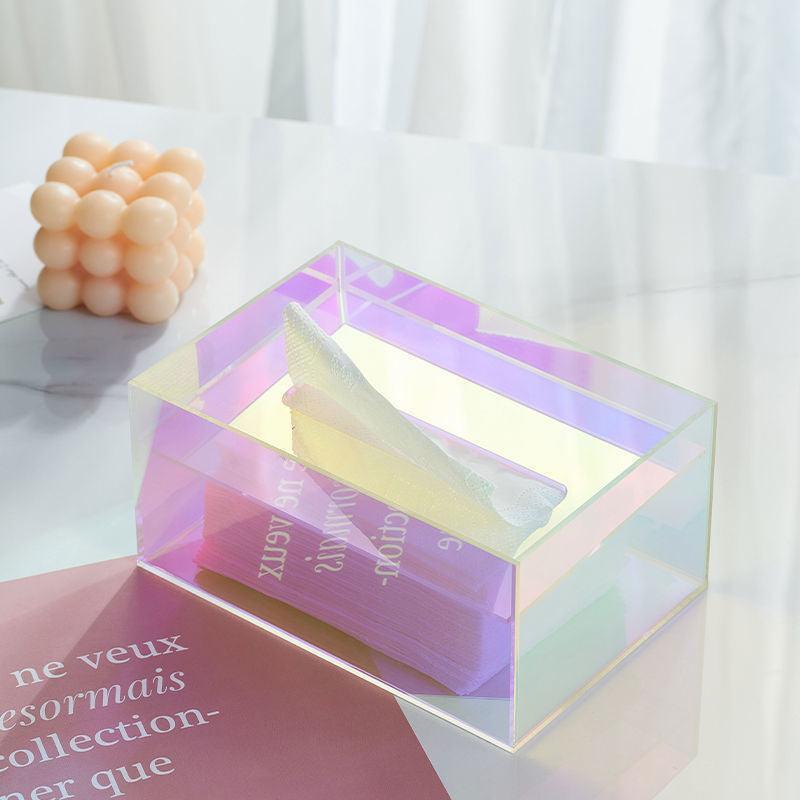Iridescent Acrylic Tissue Box