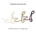 Zigzag Bottle Holder - Hanging Rope Wine Rack
