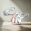 SilverPaw | Adjustable Dog Ring Always in My Heart with Zirconia Stones