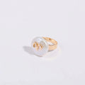 Zodiac Sign Large Pearl Statement Ring
